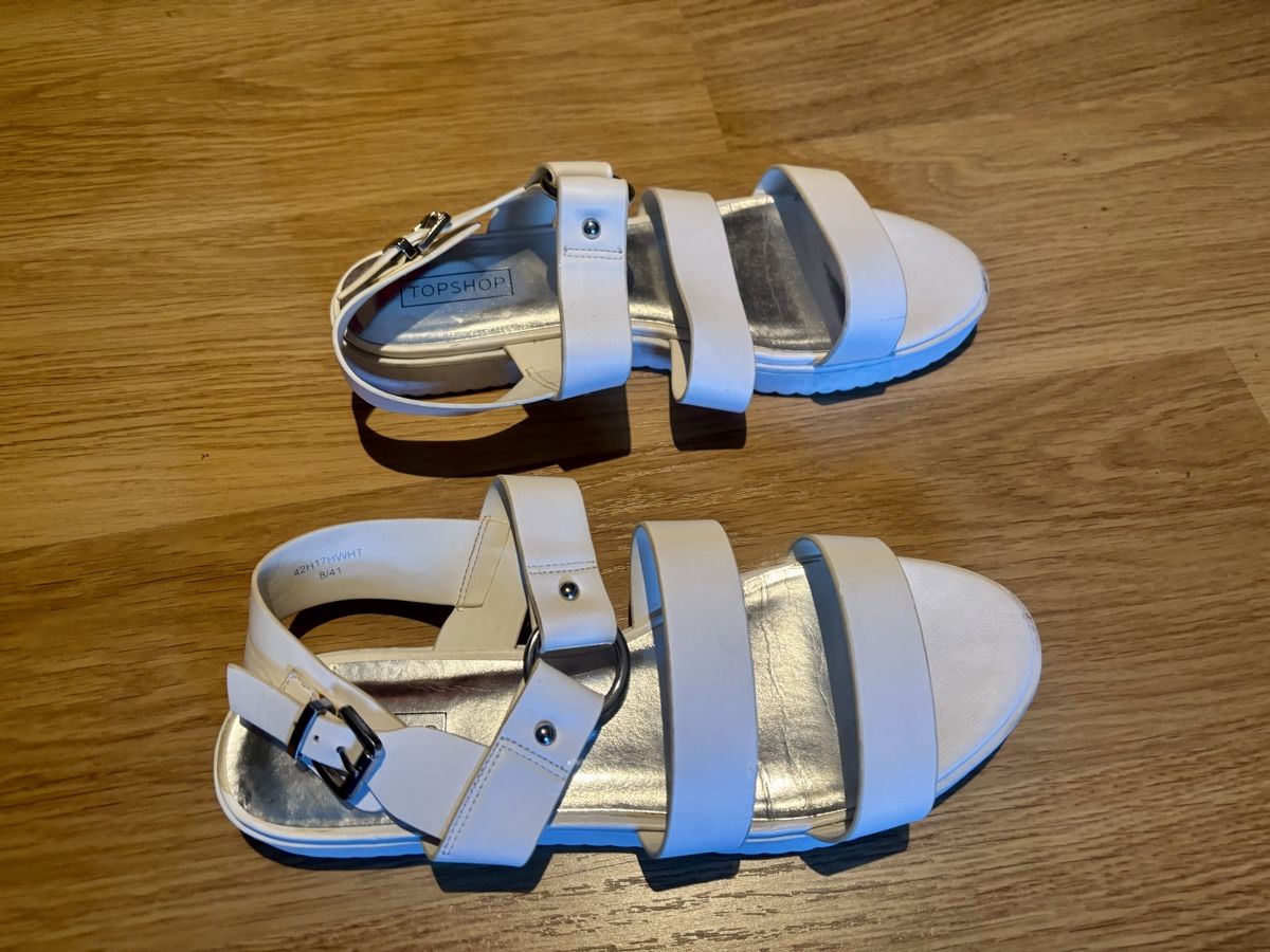Topshop Scarpe da donna: Topshop Sandalen, weiss – Usato da Baden venduto da Tiffany6878 3