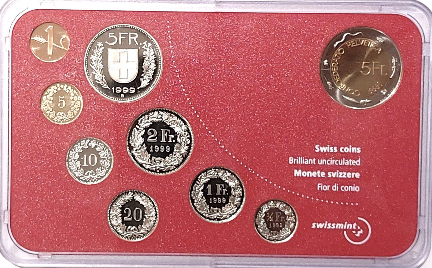 Tutti le monete: Münzsatz Schweiz 1999 stgl. – Nuovo (secondo la descrizione) da Arch venduto da coinsandmore 2