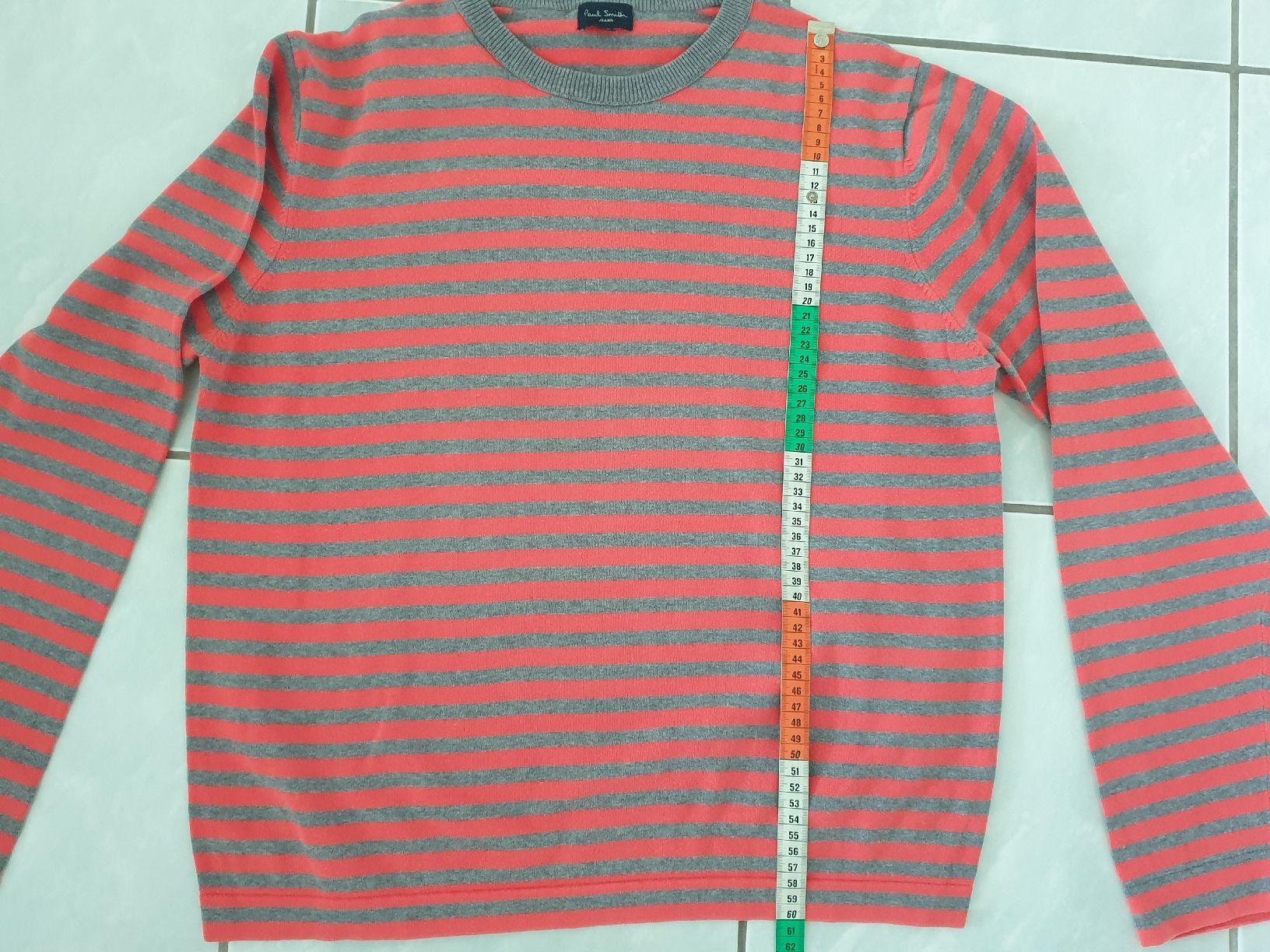 Paul Smith Maglioni & Felpe: Pull, XL, Paul Smith rayé corail/gris, bon état – Usato da Neuchâtel venduto da Verenas12 4