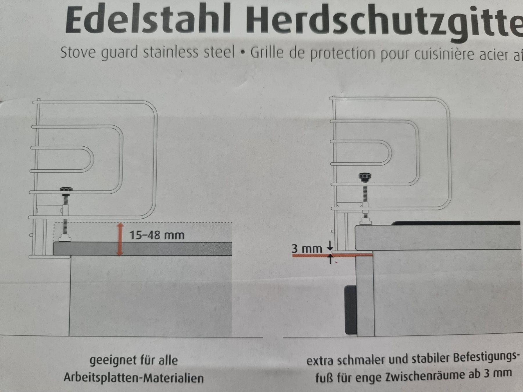 Cuisines complètes: Herdschutzgitter – Neuf avec emballage d'origine à Buchs AG par AbtWerlen 4