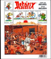 ASTERIX BEI DEN BELGIERN BLOCK MIT 6 MARKEN ** POSTFRISCH **