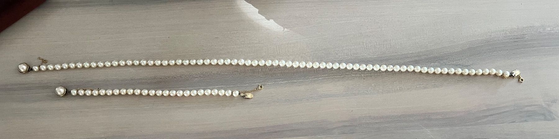 Colliers: Perlenkette und passendes Armband (unechte Perlen) – D'occasion à Endingen par chocosweet 3