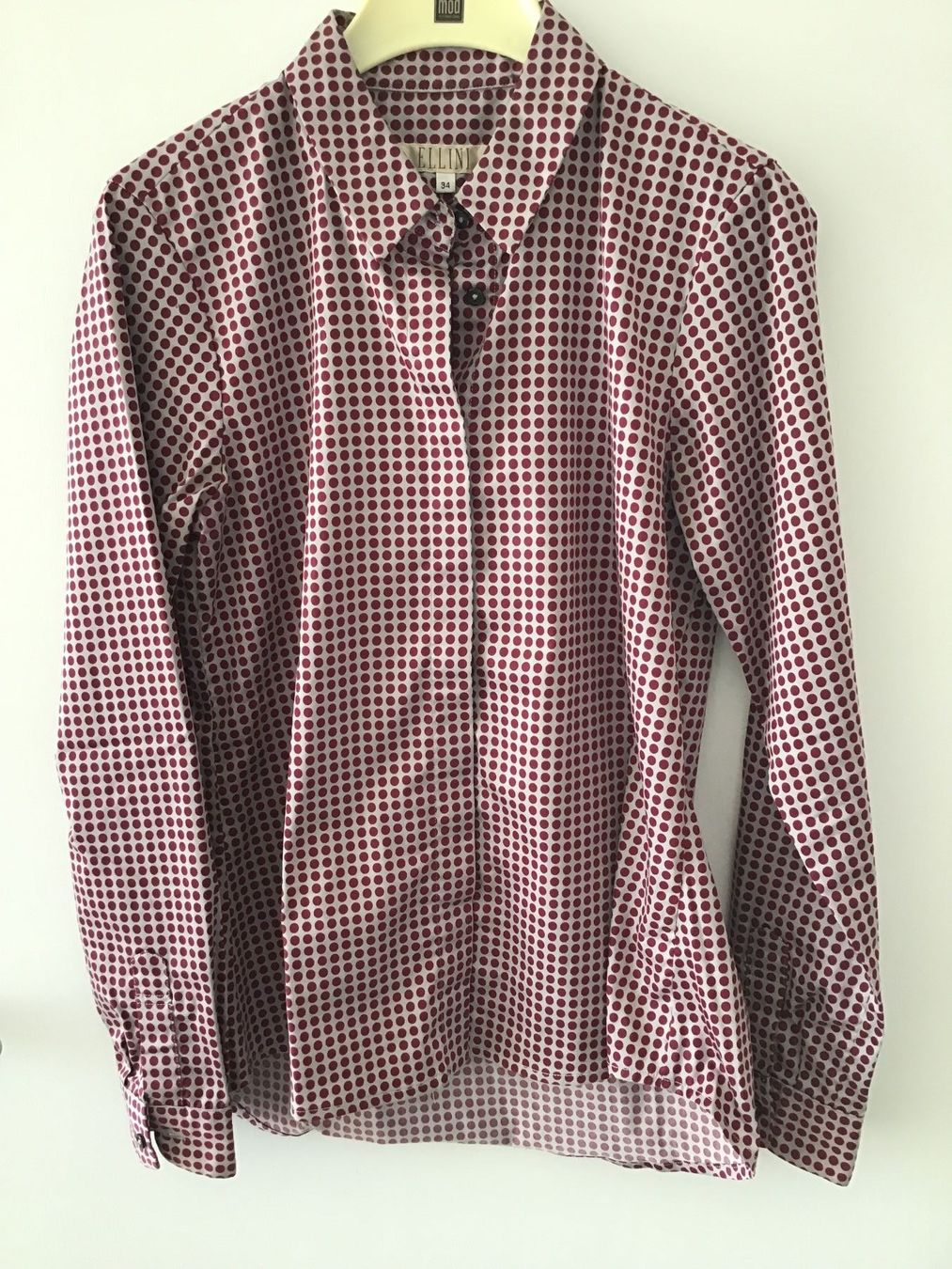 Camicette: ELLINI BLUSE GRAU/BORDEAUX TUPFEN – Nuovo (secondo la descrizione) da Glattfelden venduto da ire_w6h2