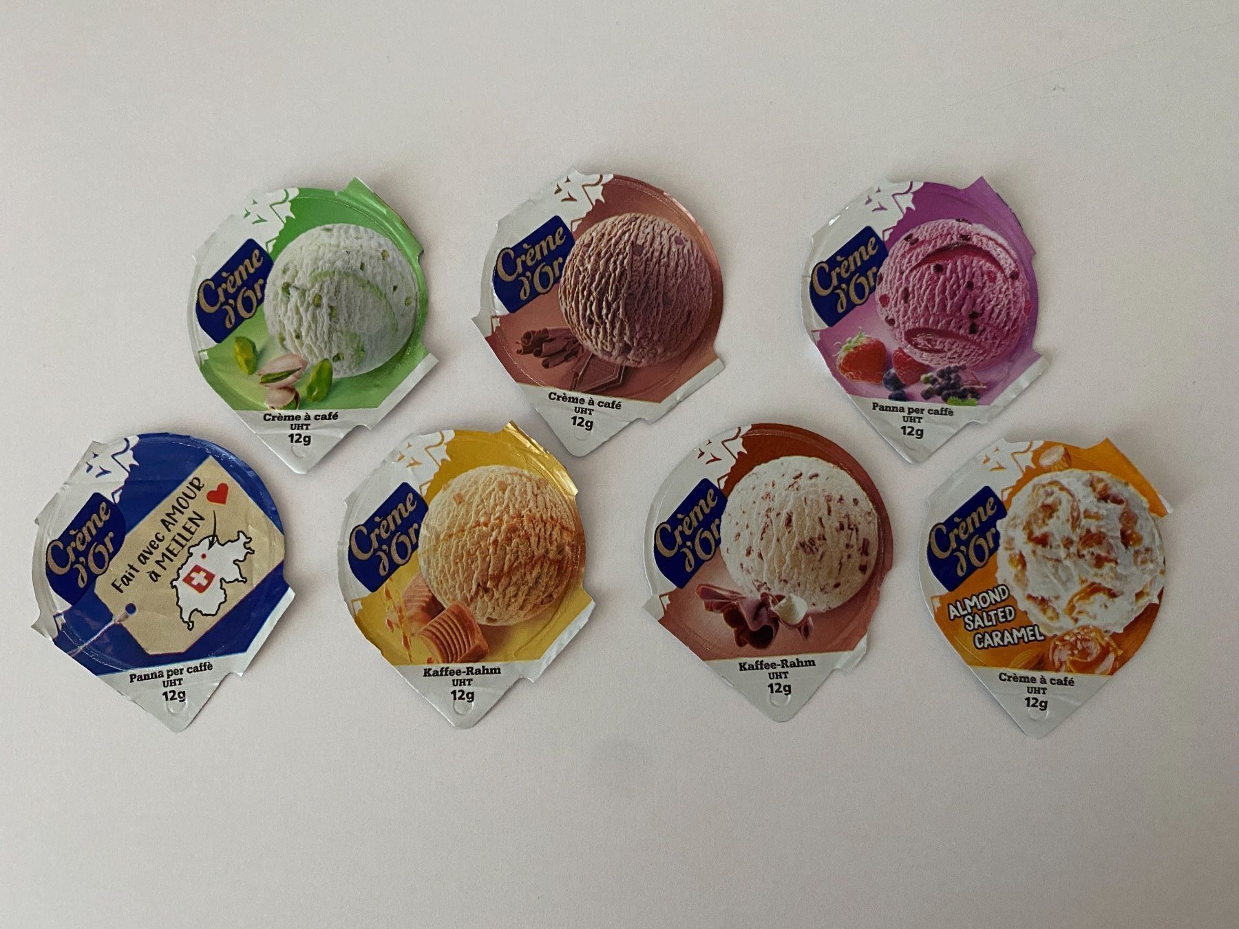 Coperchi dei cremini per caffè: KRD 6.358 CRÈME D‘OR 7 Stück – Usato da Glattbrugg venduto da riseca 1