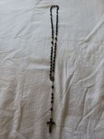Vintage Rosenkranz Gebetskette chapelet Perlen Ebenholz