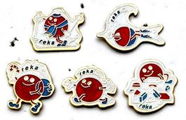 5 Reka Pins  -  Serie sehr rar