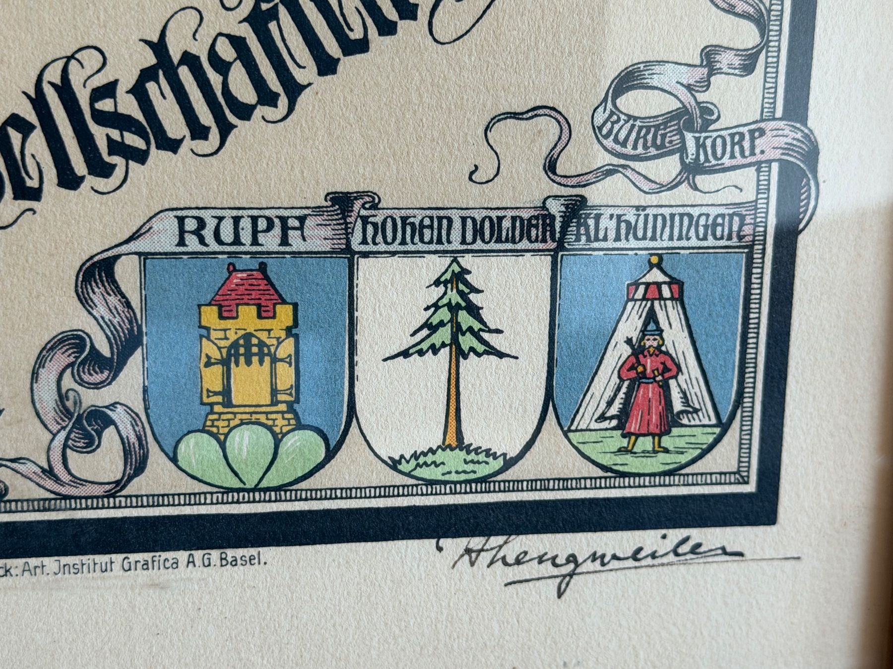 Tableaux: Historischen Wappen Basler Baslerstab – D'occasion à Basel par PAUL_ART 8