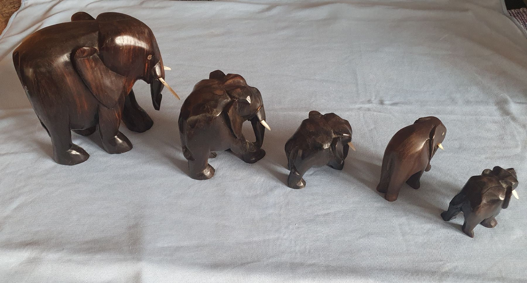 Statuette: Elefantenfamilie, 5-teilig, Holzdeko – Usato da Summaprada venduto da swiss4860 1