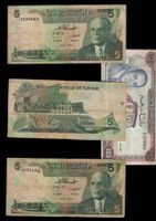 Tunisie-Moroc noten 4 stück