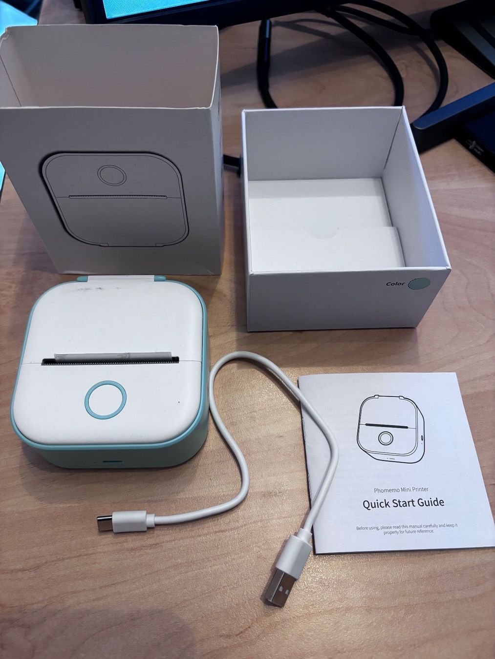 Stampanti: Phomemo Mini Drucker T02 grün gebraucht mit Kabel – Usato da Obfelden venduto da pagimu0 2