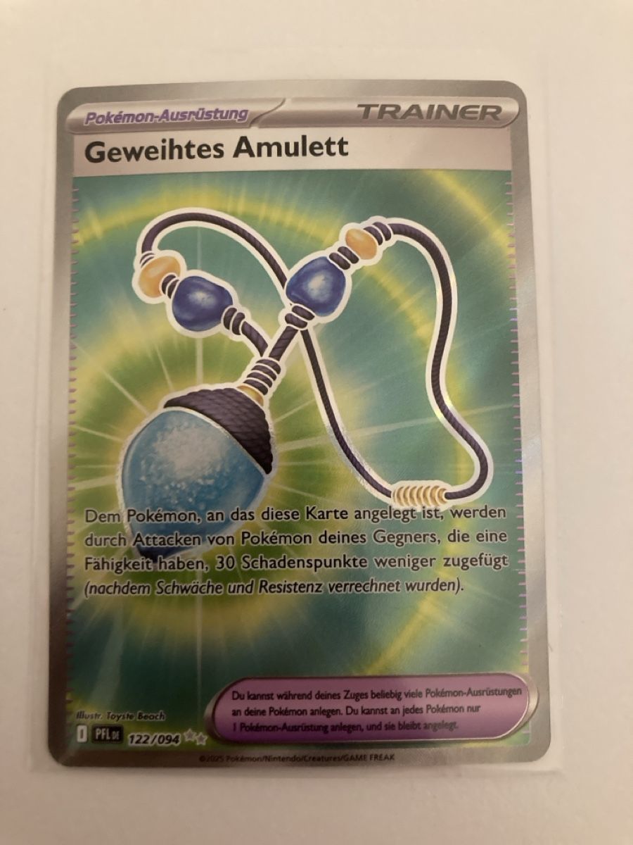 Pokémon Sammelbilder & Trading cards: Geweihtes Amulett DE 122/094 – Neu (gemäss Beschreibung) aus Wohlen AG von Liridon22