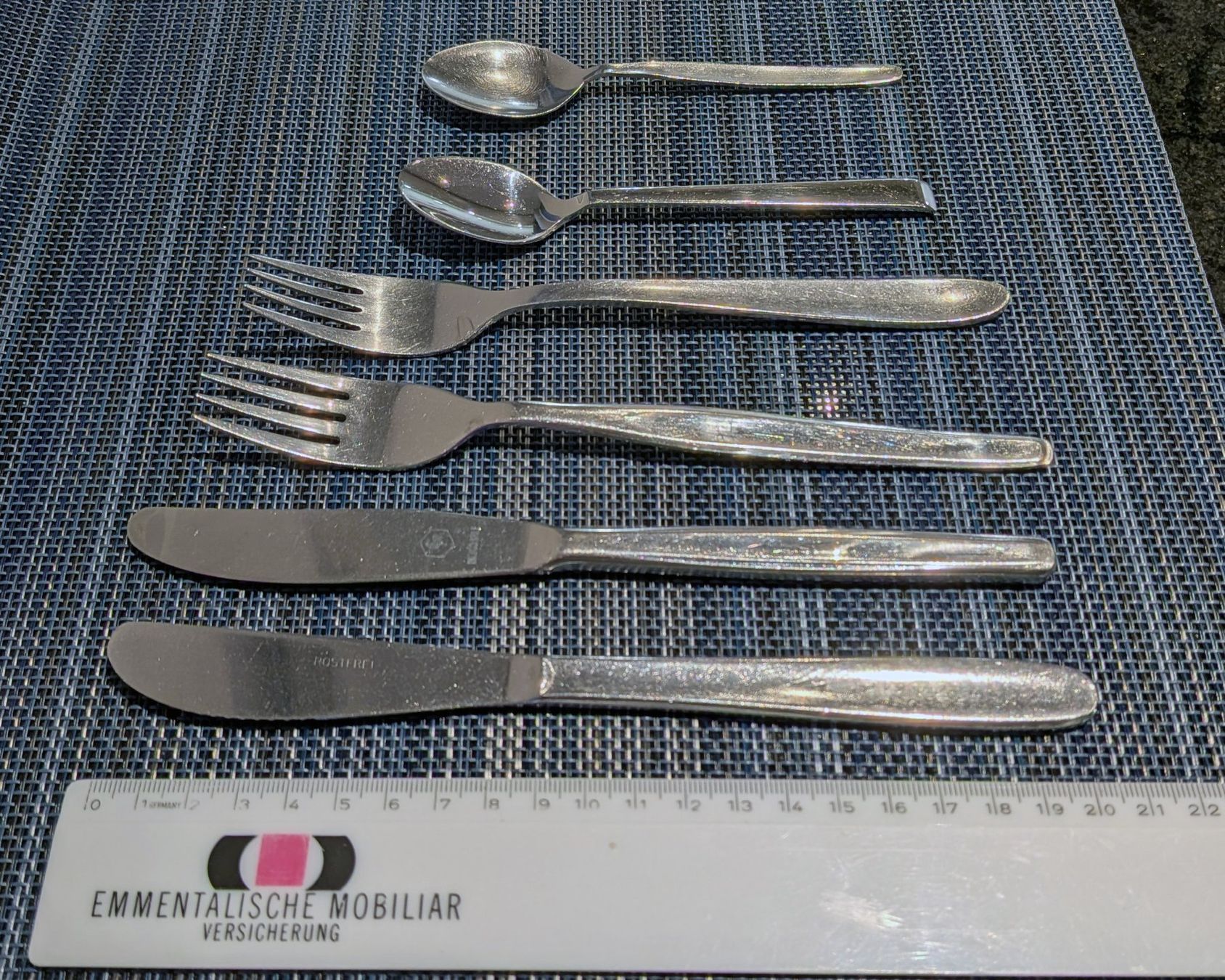 Set di posate: Besteck Set, 6 teilig, Edelstahl – Usato da Münsingen venduto da Rufer34 1