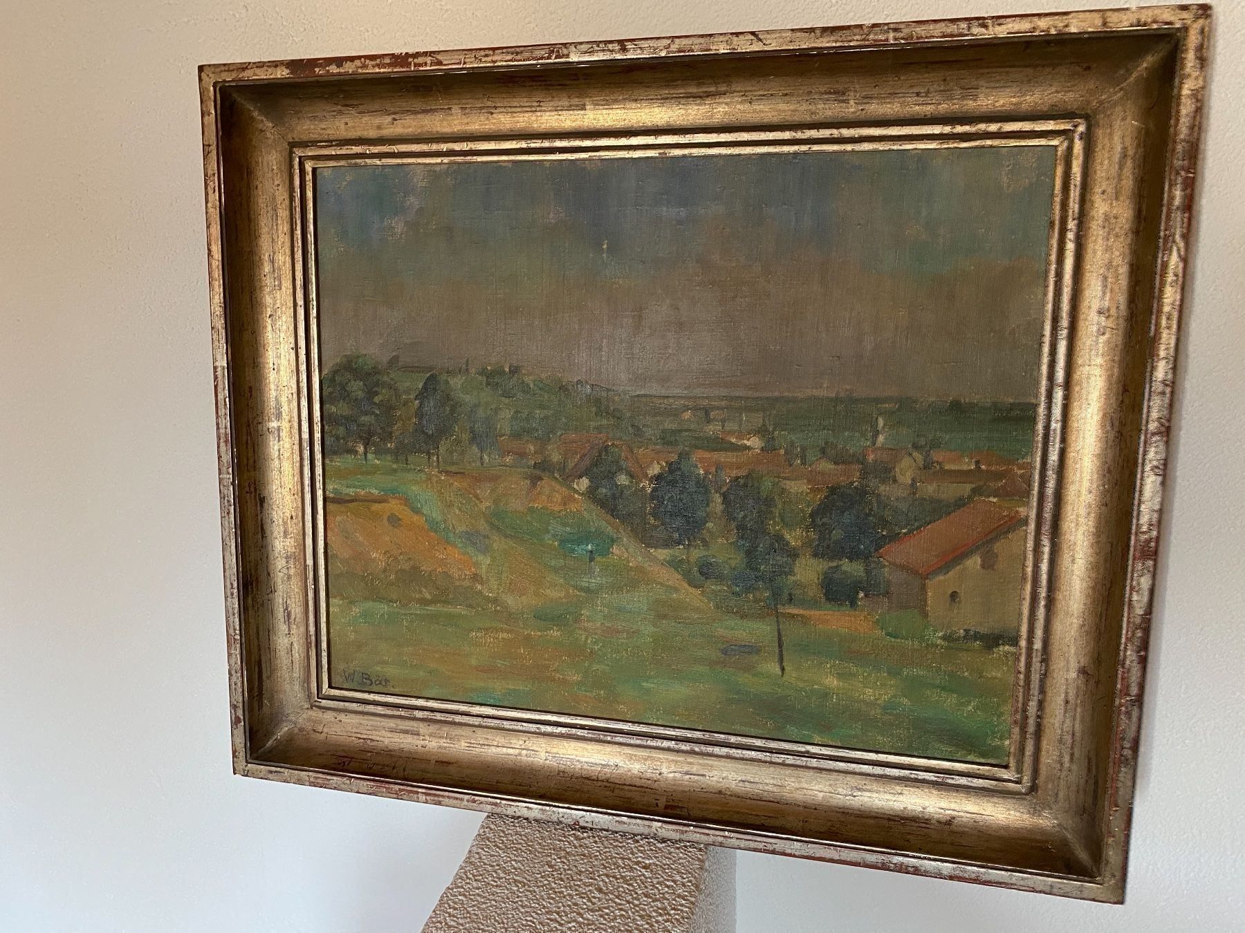 Dipinti: Altes Ölbild Allschwil/BL Walter Bär – Usato da Rünenberg venduto da Fendi02 7