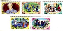 Briefmarken "Pfadfinder" Belize