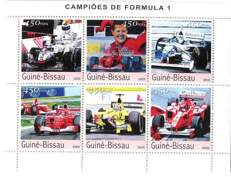 Tutti i francobolli: Block "Formel 1". Guinea-Bissau – Nuovo e nell'imballaggio originale da Basel venduto da Butsch5