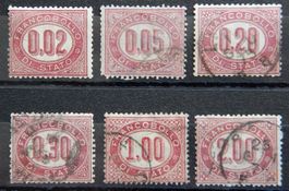 Italien Dienst Kat. 1-6 */gest 1875 Kat.