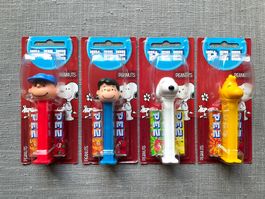 🔴🔵 4x PEANUTS PEZ Spender – Snoopy, Lucy – NEU OVP 🔴🔵