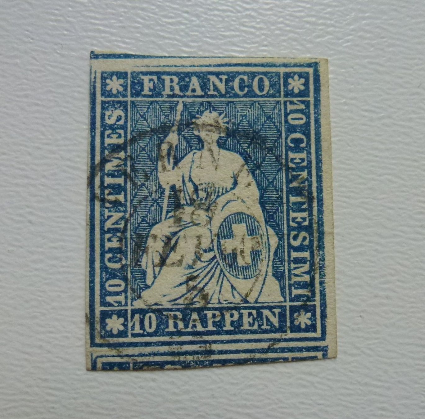 Tutti i francobolli: 1859 - Strubel 23G - Bernerdruck mit Attest – Usato da Walkringen venduto da Casablanca777