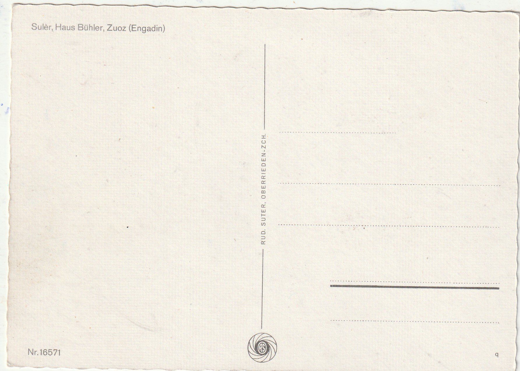 Cartoline postali: Speisesaal suler Zuoz – Usato da Lumbrein venduto da made02 1