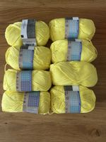 Wolle Naturaline Strickgarn Gelb 8 x 50g neu