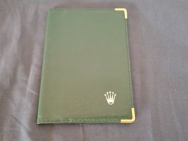 Rolex Vintage Green Leather Passport & Card Holder / Etui