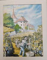 Tableau Weinlese Vendanges Seeland Erlach Biel Bienne Bern