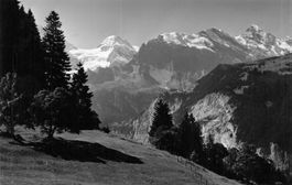 Wengen BE Alpenpanorama Jungfrau Gletscher