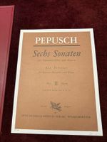 Noten Pepusch Sechs Sonaten für Sopranblockflöte und Klavier