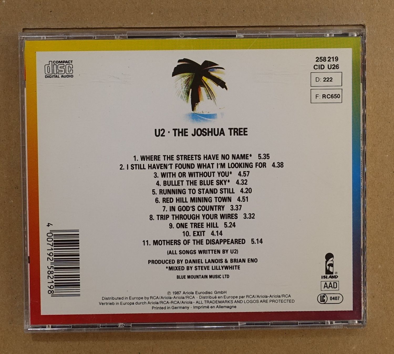 CDs: U2 – The Joshua Tree - D17 – D'occasion à Sessa par discoverymedia 1
