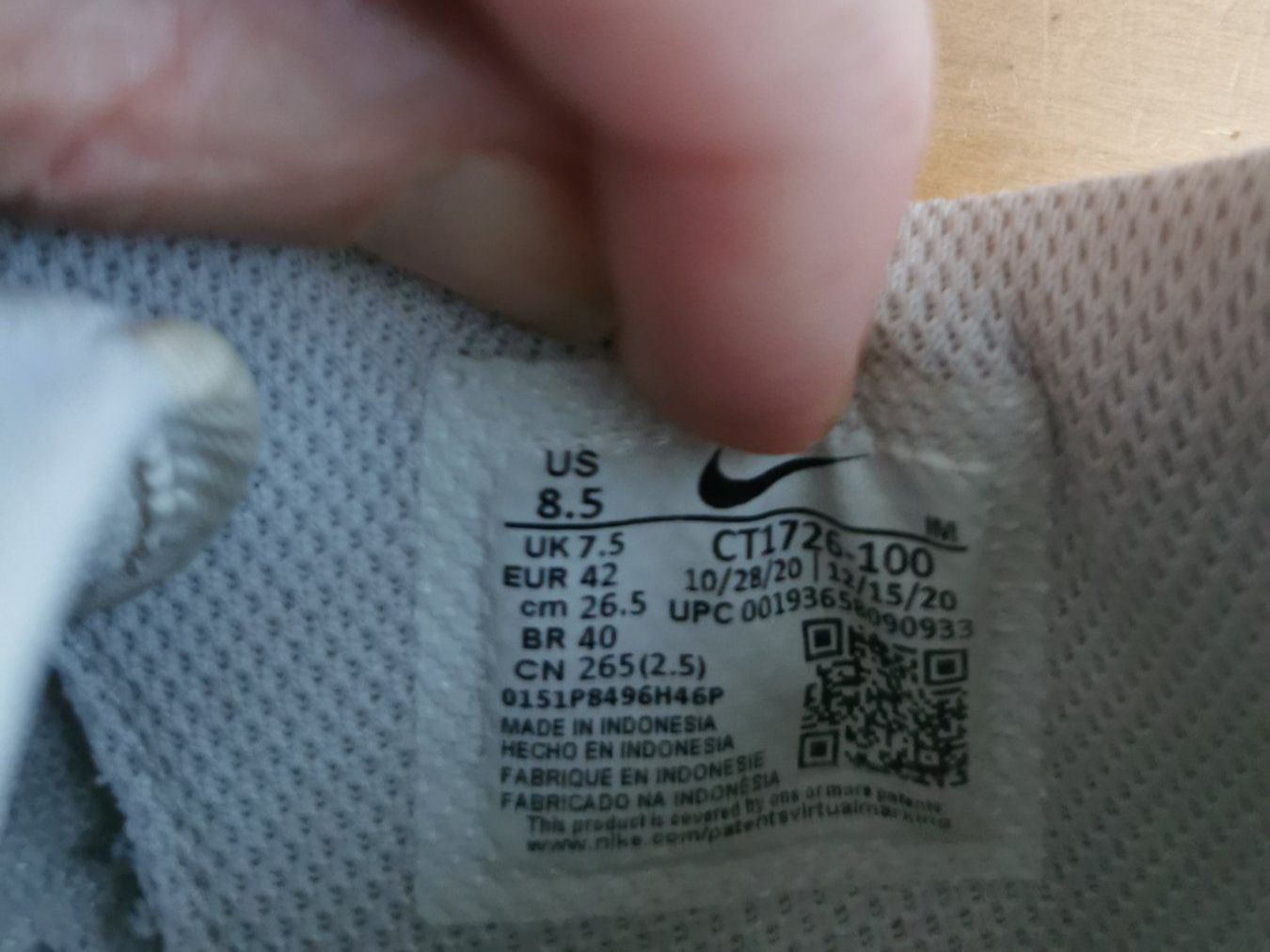 Nike Scarpe da uomo: Nike Turnschuhe Weiss Leder Gr. 42 – Usato da Genève venduto da GVMaam 5