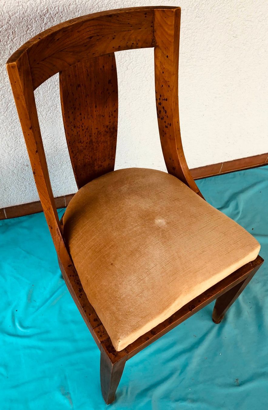 Sedie: chaise Biedermeier assise velours or – Usato da Goldach venduto da Ady49 1