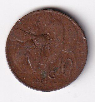 Tutti le monete: Italien 10 centesimi 1921s – Usato da Neuchâtel venduto da karlpierrino