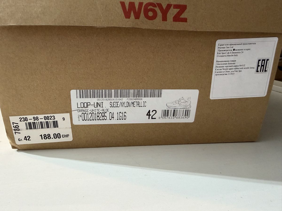 Damenschuhe: Baskets W6YZ LOOP-UNI taille 42 neuves  – Neu und originalverpackt aus Brügg BE von Goob 8