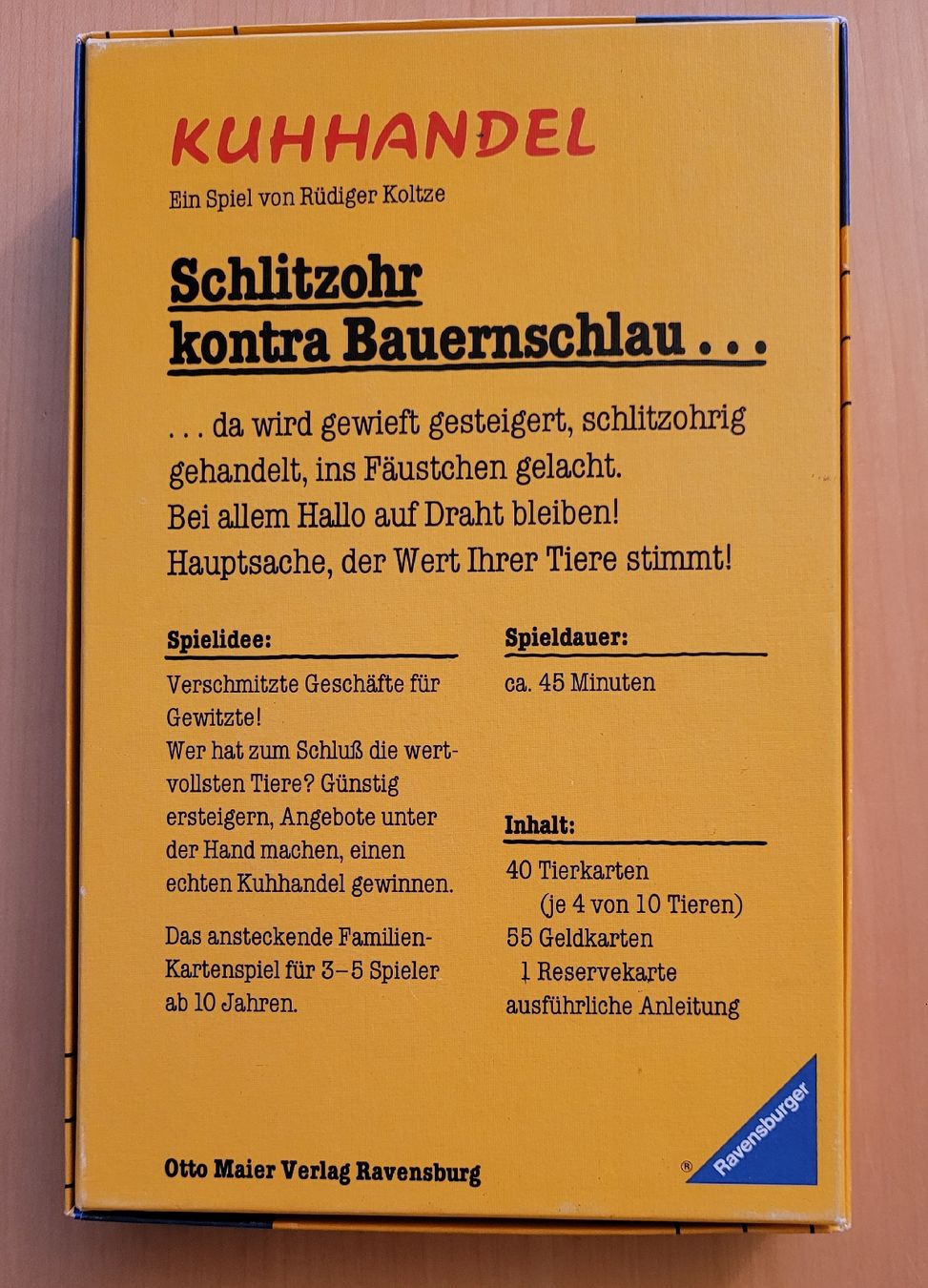 Ravensburger Spiele: Kuhhandel - Kartenspiel - Ravensburger – Gebraucht aus Madiswil von  1