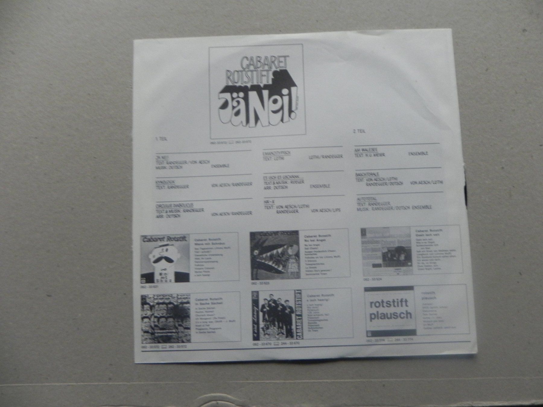 Schallplatten: LP Schweiz Cabarte Rotstift Schweizer Humor 1977 – Gebraucht aus Siebnen von krimsie 3
