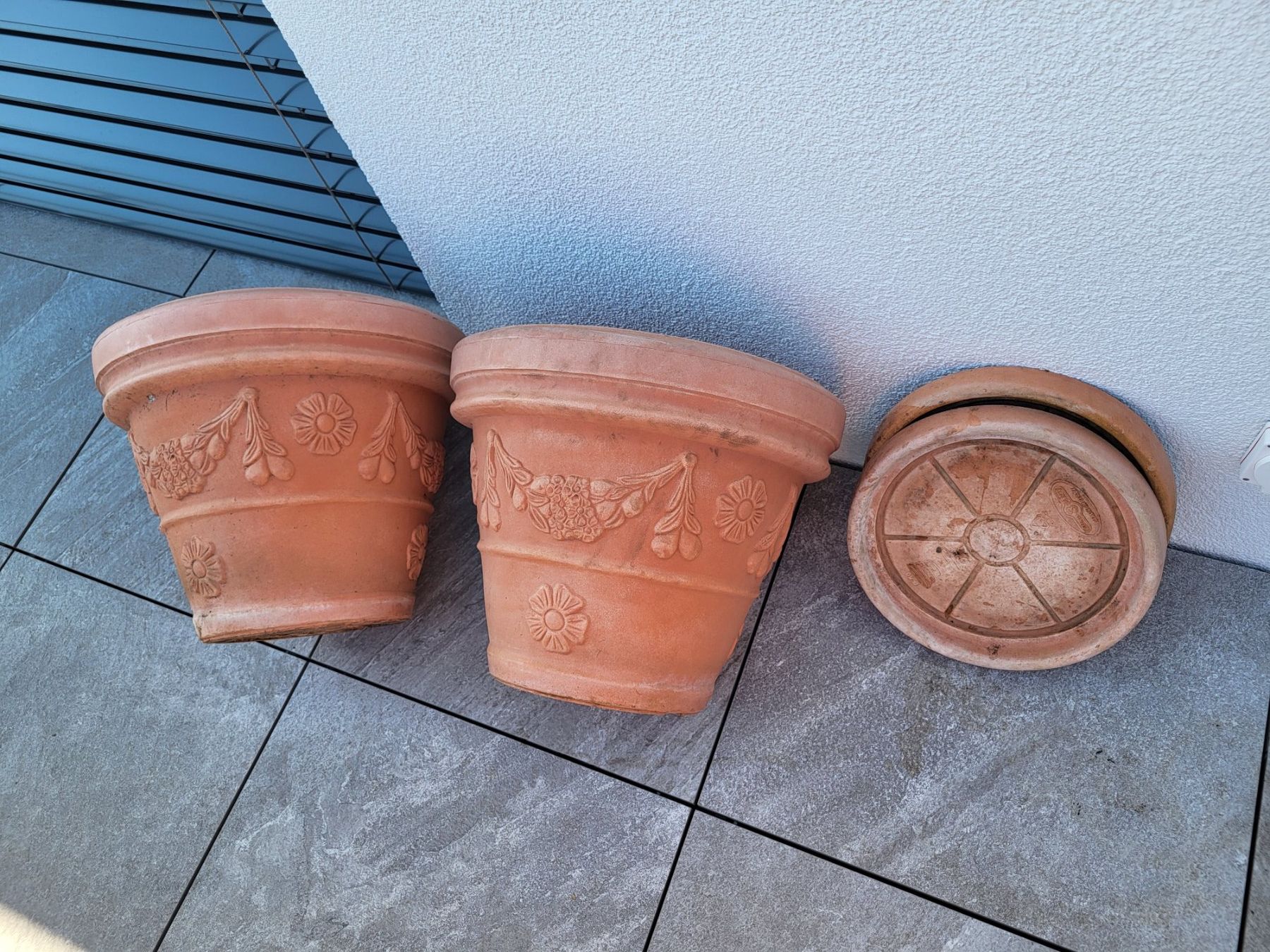 Vasi per fiori: 2 Terracotta-Imitation Blumentöpfe – Usato da Rümlang venduto da Turrin