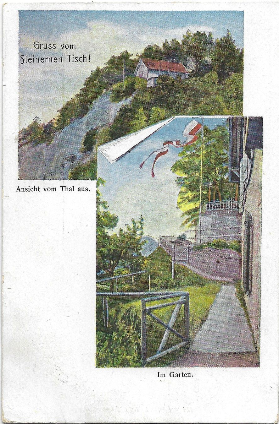 Cartoline postali: Thal :  Gruss  vom  Steinernen  Tisch ! – Usato da Bütschwil venduto da Jackson1A