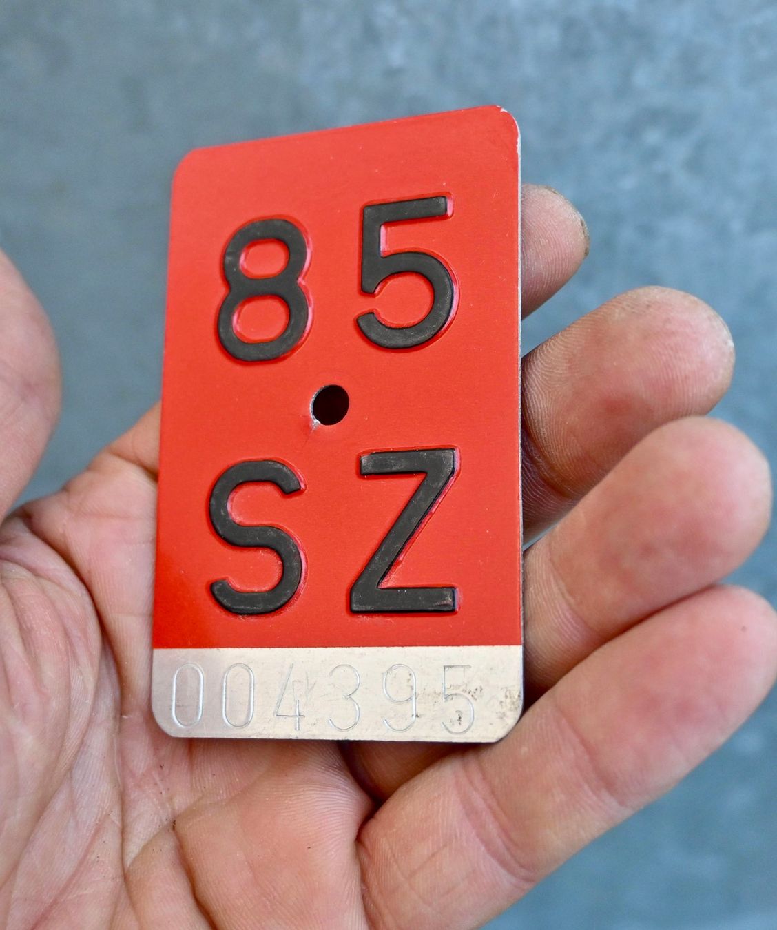 Schilder: Velonummer SZ von 1985 - Schwyz – Gebraucht aus Pfaffhausen von mono_rec 1