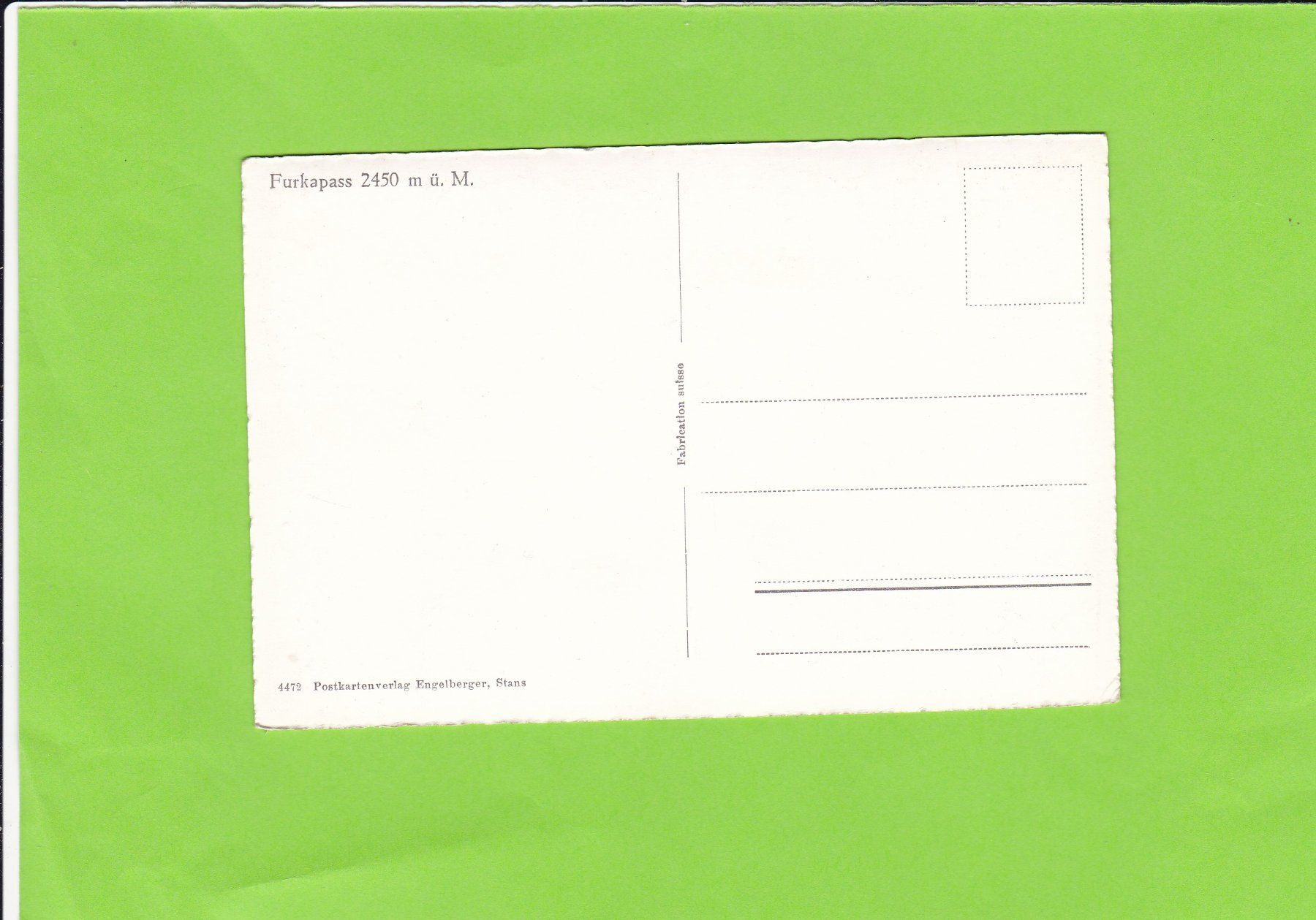 Cartoline postali: Furkapass-Schnauzenpostauto – Usato da St. Peterzell venduto da neckertal 1