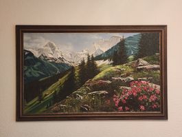 Bild/ Gemälde Mürren mit Blick auf Eiger, Mönch, Jungfrau