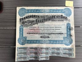Aktienzertifikat der Transports et Entreprises en Gaz S.A.