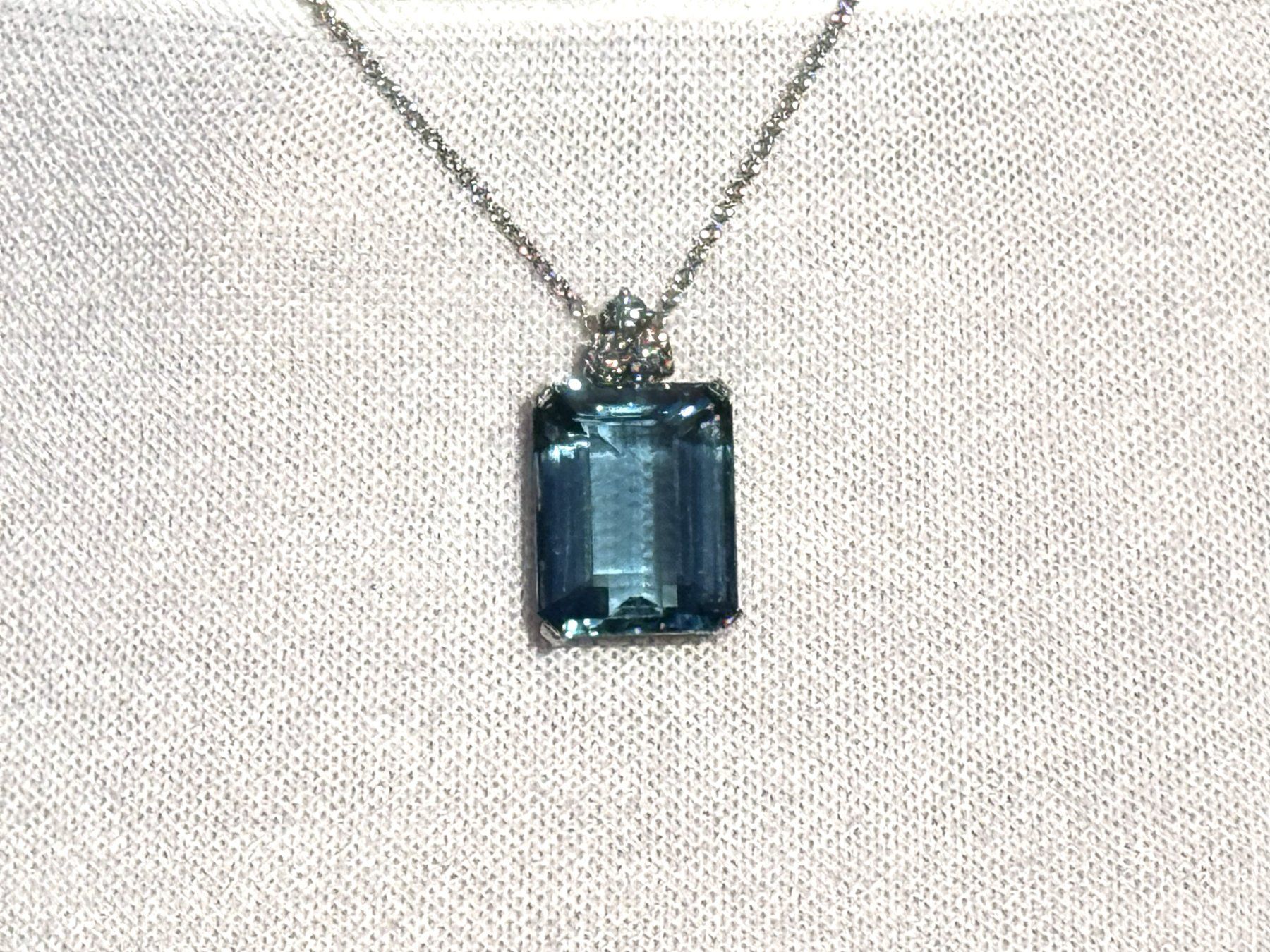 Catenine: Halskette mit Aquamarin und Diamanten – Usato da Affoltern am Albis venduto da nce_vx5f 6