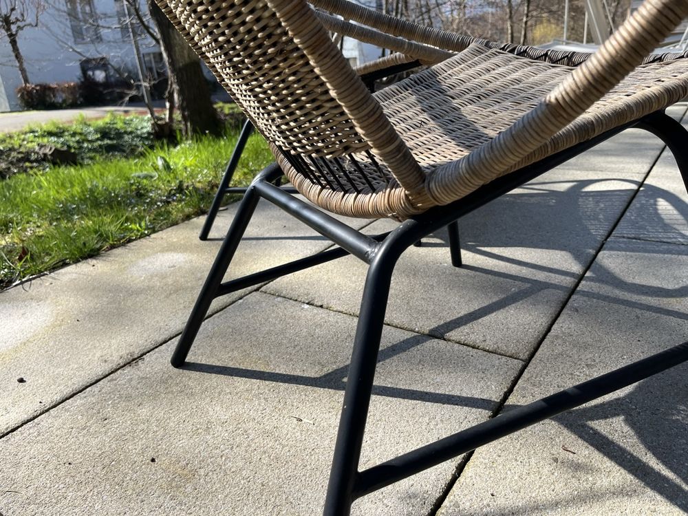 2 Ikea Klassiker Gartenstühle Korbgeflecht / Stahl Kaufen auf Ricardo
