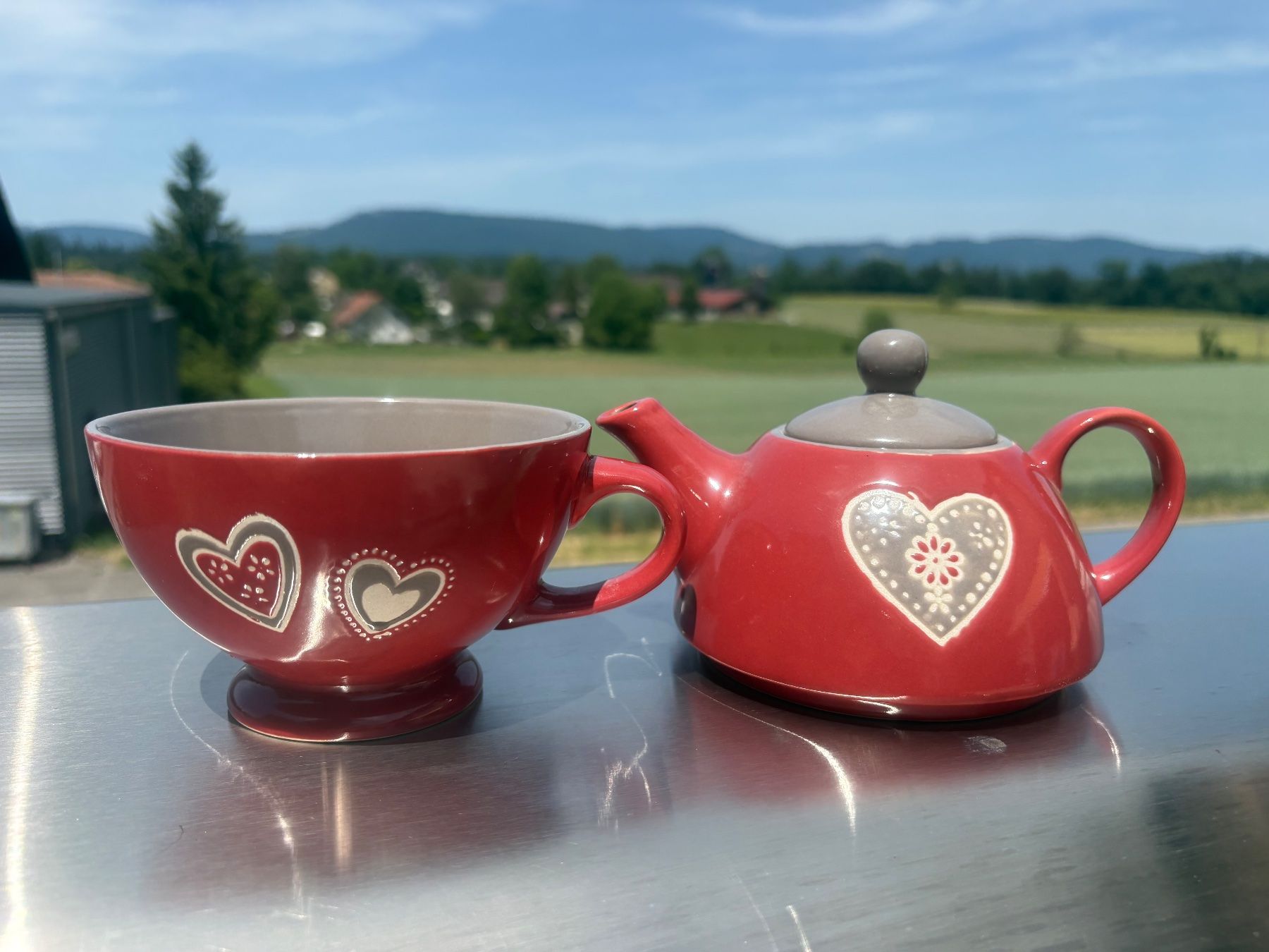 Teekannen: Teekanne mit Tasse – Gebraucht aus Aarwangen von kah_79t5 1