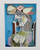 Kunstdruck Pablo Picasso - femme assise - gerahmt, Beyeler
