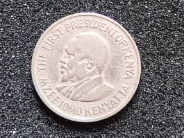 Kenya 50 Cents Münze 1971, Mzee Jomo Kenyatta,