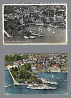 2 CARTES, OUCHY-LAUSANNE VUE D'AVION/FLUGAUFHNAMEN