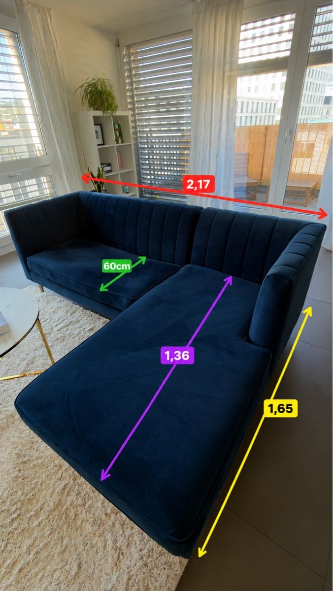 Divani: Sofa Blau Samt/Velours – Usato da Zürich venduto da elv_v7lw 1