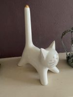 Weiss/gold Porzellankatze Gilde neu
