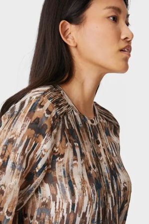 C&A Premium Chiffonbluse mit Lurex, Gr. 38